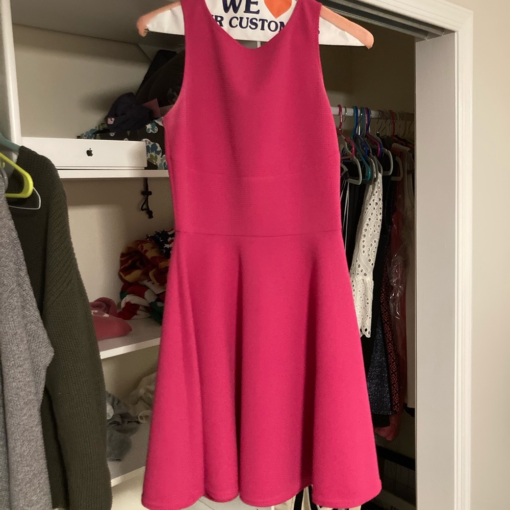 Aqua hot pink formal mini dress - Size small